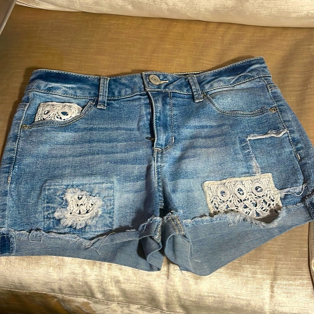 Mudd Girls Jean Shorts with Lace